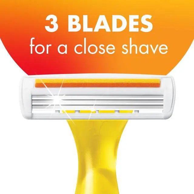 Alt view image 3 of 4 - BIC Soleil 3 Women's 3-Blade Disposable Razors, Dorm Essentials, Ladies Razors, 4-Count