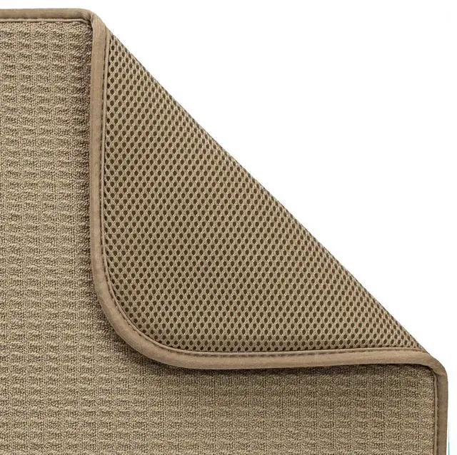 Alt view image 5 of 5 - Mainstays Dish Drying Mat, Absorbent Countertop Drying Mat, 18 in x 24 in, Brown Stone