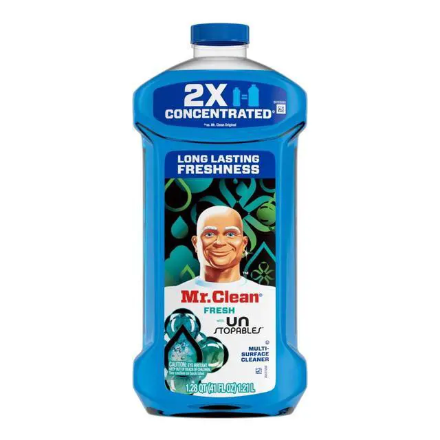 Alt view image 3 of 5 - Mr. Clean All Purpose Cleaner, 2X Concentrated Multi Surface, Unstopable Fresh Scent, 41 fl oz