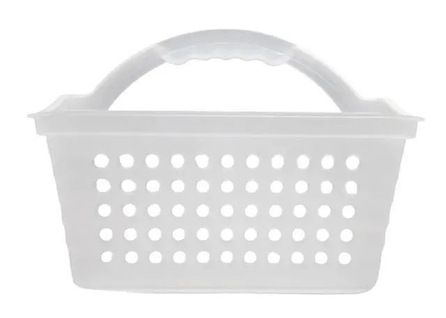 Alt view image 5 of 5 - (2 pack) Mainstays Small Portable Shower Caddy, Frost Plastic