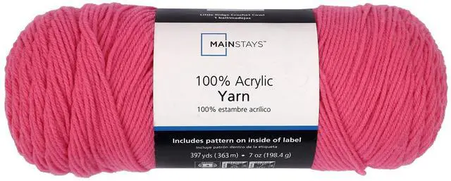 Alt view image 2 of 5 - (2 pack) Mainstays Medium Acrylic Pink Yarn, 7 Oz 397 Yards