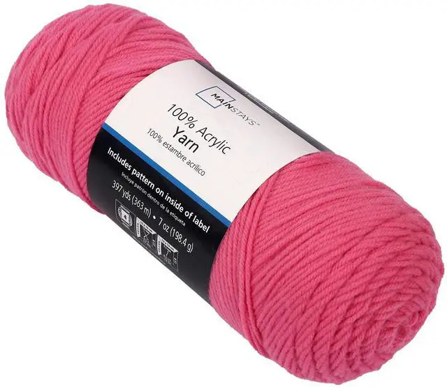 Alt view image 3 of 5 - (2 pack) Mainstays Medium Acrylic Pink Yarn, 7 Oz 397 Yards