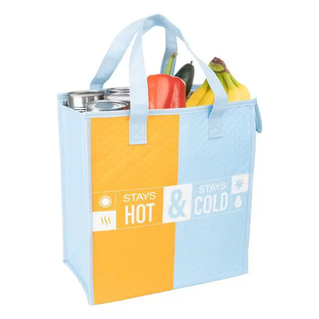 Alt view image 3 of 7 - (2 pack) Walmart Reusable Insulated Freezer Bag with Zipper, Eco-Friendly Grocery Carrier, 22 lbs Capacity