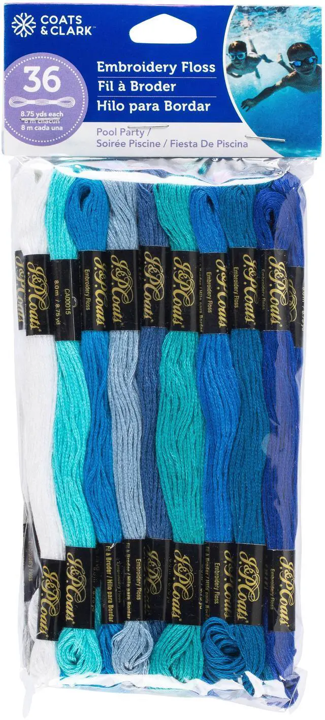 Main image of Coats & Clark® Blue Embroidery Floss Value Pack 8.75 Yds