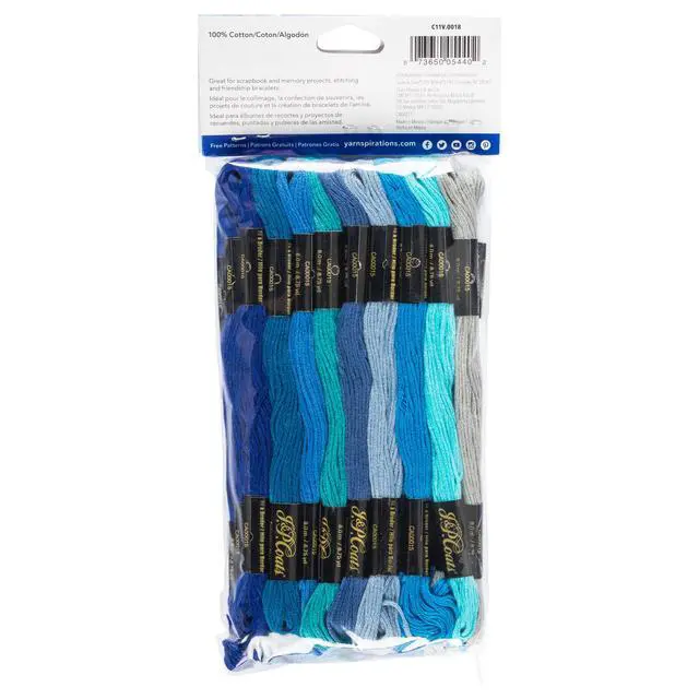 Alt view image 2 of 3 - Coats & Clark® Blue Embroidery Floss Value Pack 8.75 Yds