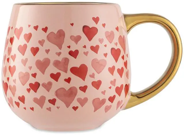 Main image of Thyme & Table Stoneware Gold Heart 16oz Coffee Mug