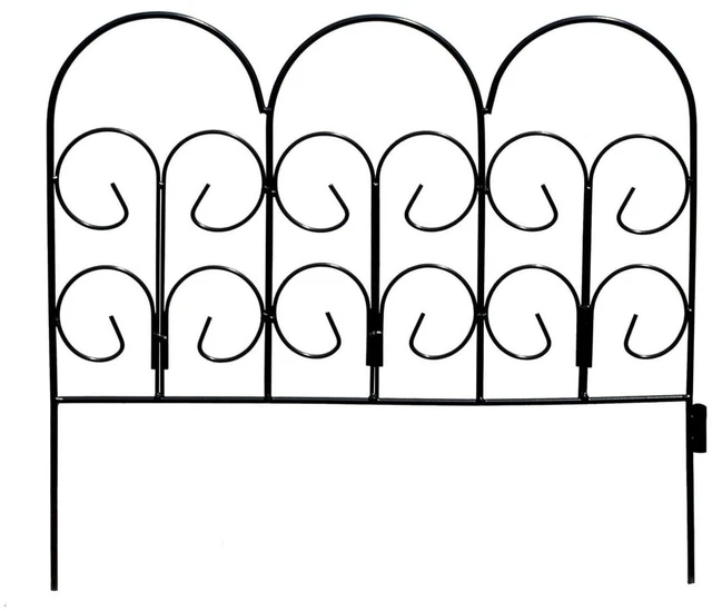 Main image of Expert Gardener Iris Garden Border Edging, Black Powder-Coated Steel, 16 in H x 18 in W