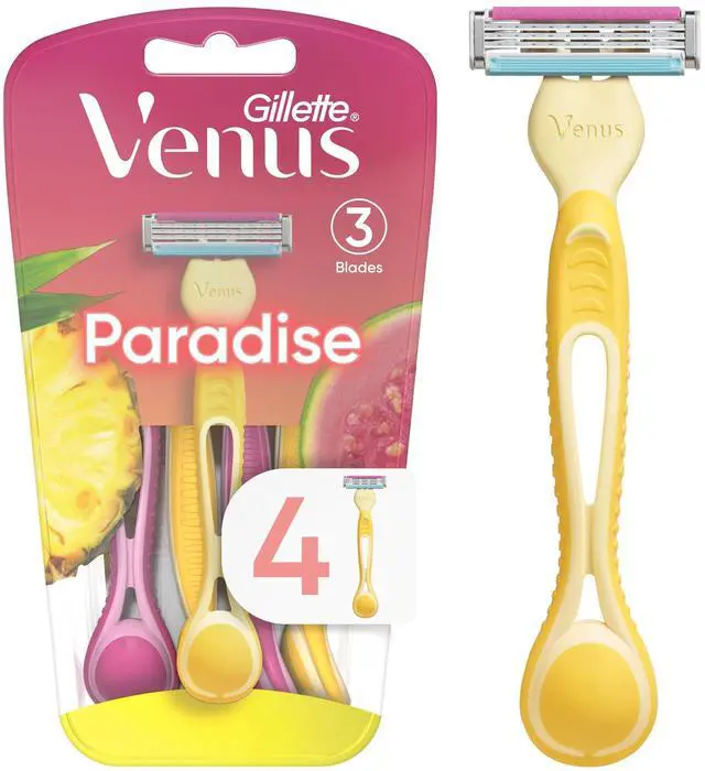 Main image of Gillette Female Venus Simply3 Dragonfruit Women's Disposable Razors, 4 Count, Multi-color