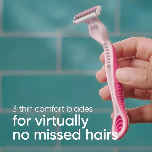 Alt view image 2 of 5 - Gillette Female Venus Simply3 Dragonfruit Women's Disposable Razors, 4 Count, Multi-color