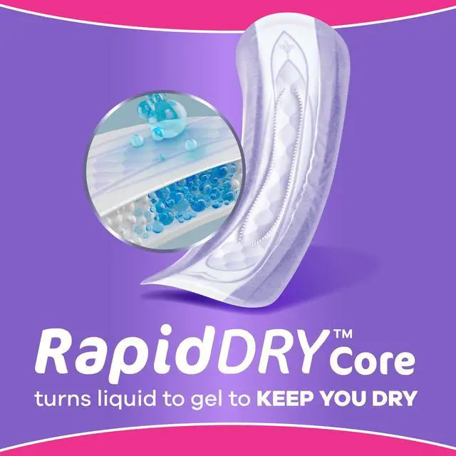 Alt view image 3 of 5 - Always Discreet Incontinence Pads for Women, Light Absorbency, Regular Length, Postpartum Pads, 30 Count