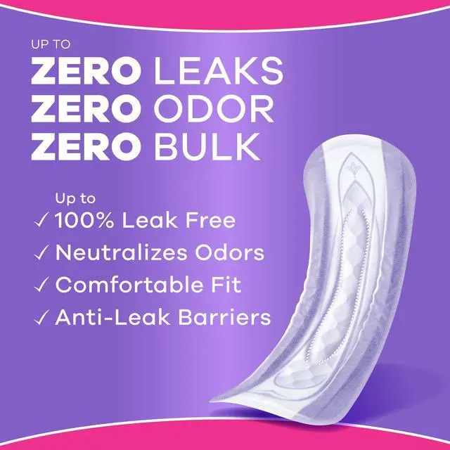 Alt view image 5 of 5 - Always Discreet Incontinence Pads for Women, Light Absorbency, Regular Length, Postpartum Pads, 30 Count