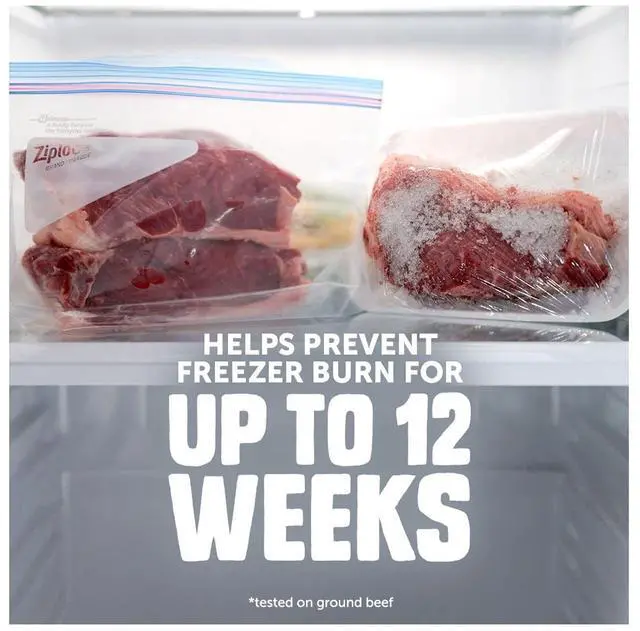 Alt view image 3 of 5 - Ziploc® Brand Freezer Half Gallon Food Storage Bags, Grip 'n Seal Technology, Zipper, 40 Count