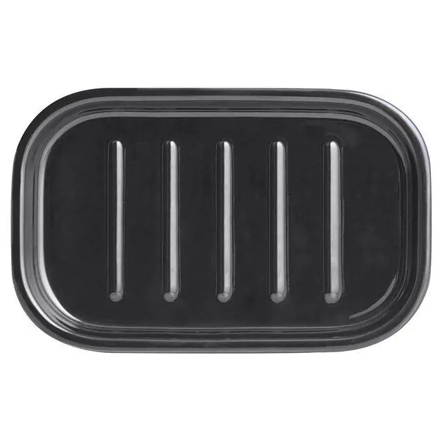 Alt view image 4 of 4 - Mainstays Basic Ceramic Soap Dish, Black