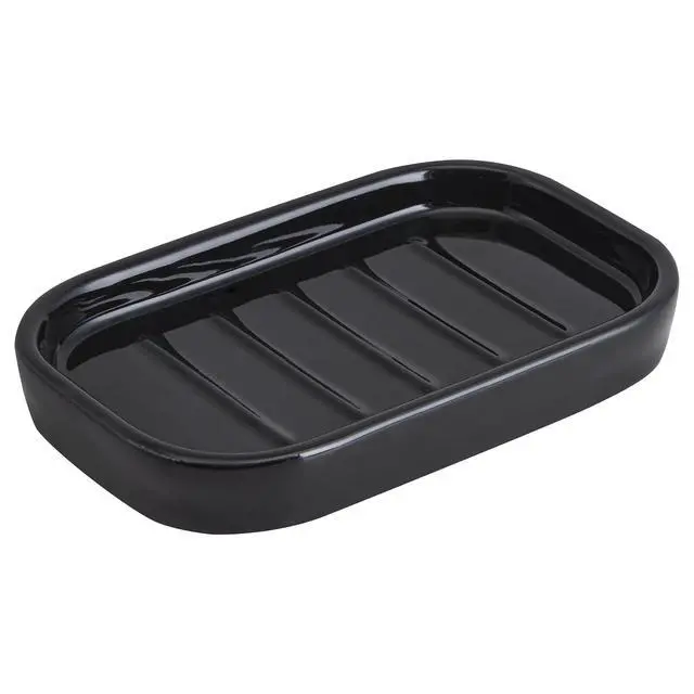 Alt view image 2 of 4 - Mainstays Basic Ceramic Soap Dish, Black