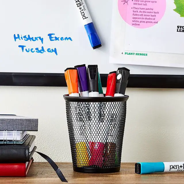 Alt view image 6 of 6 - Pen+Gear 2-in-1 Magnetic Dry Erase Markers, Fine Tip, Assorted Colors, 8 Count