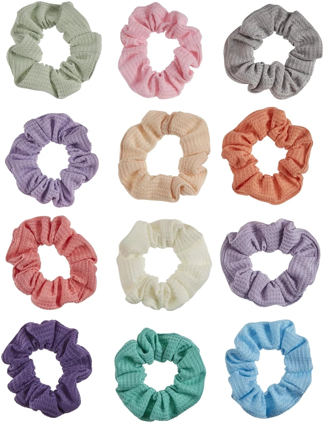 Alt view image 4 of 4 - Scunci The Original Scrunchie Hair Ties, Multicolor, 12 Count Ponytail Holders