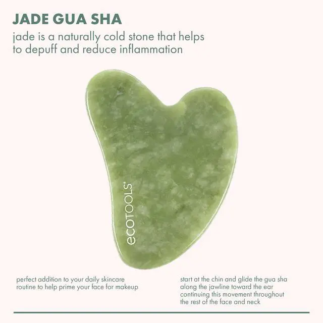 Alt view image 3 of 4 - EcoTools Jade Facial Gua Sha Massaging and Skincare Tool, 1 Count
