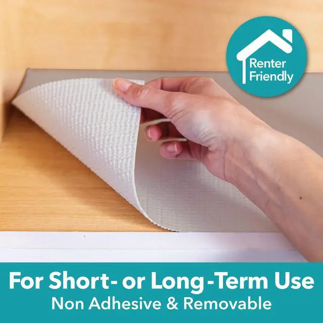 Alt view image 5 of 5 - Smooth Top EasyLiner Shelf Liner, Taupe Svelte 20" x 6' 1 Rolls