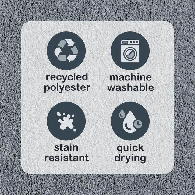 Alt view image 4 of 5 - Mainstays Basic Polyester Toilet Lid Cover, Grey, 19" x 22"
