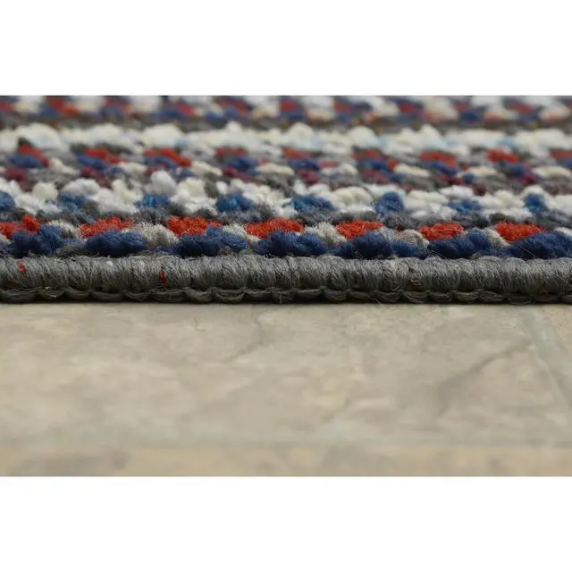 Alt view image 6 of 6 - Mainstays Carnival Stripe Polypropylene Indoor Area Rug, Assorted Multi Colors, 18 in x 30 in