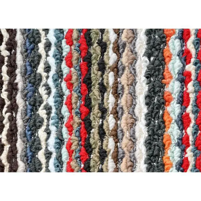 Alt view image 4 of 6 - Mainstays Carnival Stripe Polypropylene Indoor Area Rug, Assorted Multi Colors, 18 in x 30 in