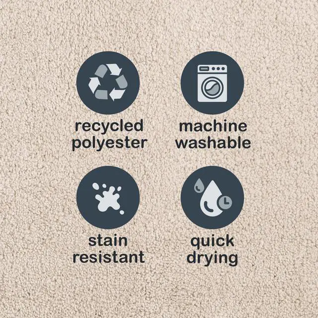 Alt view image 5 of 6 - Mainstays Polyester Toilet Lid Cover, Tan, 19" x 22" Bathroom Accessory