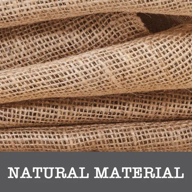 Alt view image 3 of 5 - Love, Laugh, Craft Jute Naturalistic Needlework Fabric Precut Roll, 8" x 5-Yards, Natural