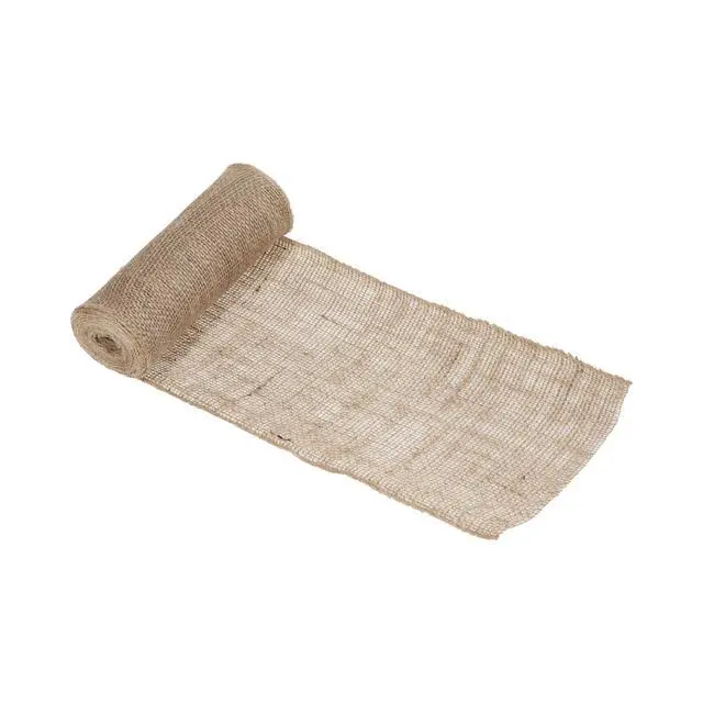 Alt view image 2 of 5 - Love, Laugh, Craft Jute Naturalistic Needlework Fabric Precut Roll, 8" x 5-Yards, Natural