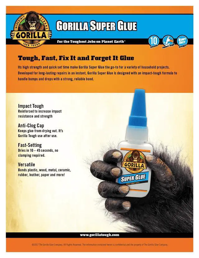 Alt view image 4 of 5 - Gorilla Clear Super Glue, 15 Gram Bottle