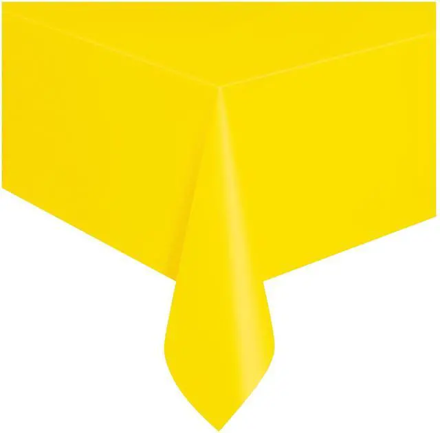 Alt view image 3 of 6 - (6 pack) Way To Celebrate Rectangular Plastic Table Cover, Yellow, 54 in x 108 in, 1 Count