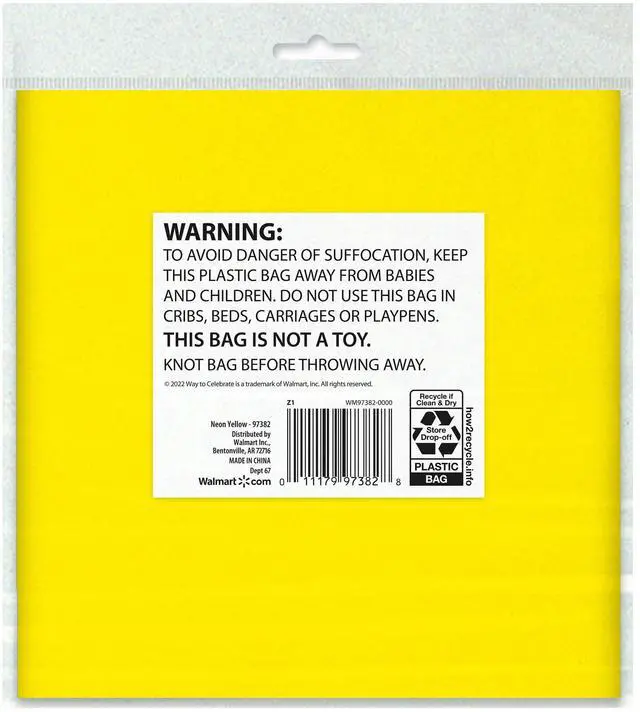 Alt view image 5 of 6 - (6 pack) Way To Celebrate Rectangular Plastic Table Cover, Yellow, 54 in x 108 in, 1 Count