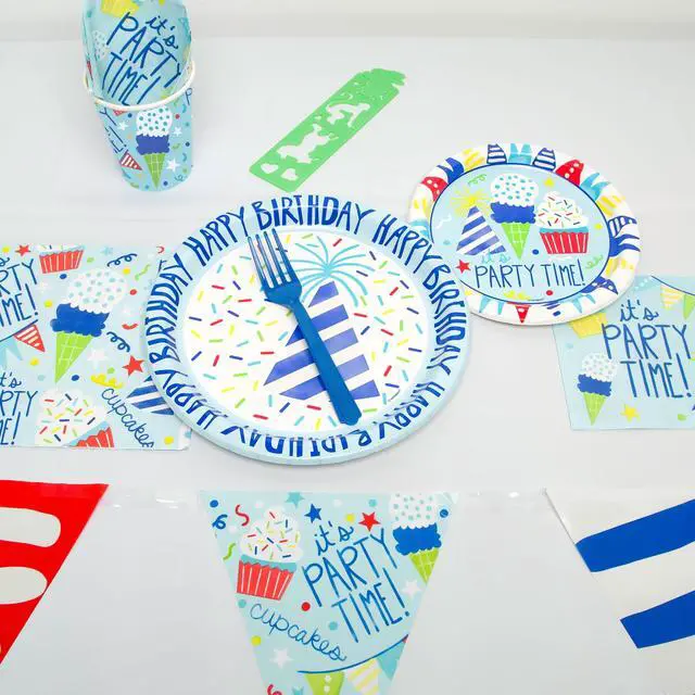 Alt view image 6 of 6 - (6 pack) 24 Count Blue Disposable Plastic Forks by Way To Celebrate