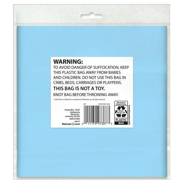 Alt view image 3 of 5 - (6 pack) Way To Celebrate Rectangular Plastic Table Cover, 54 in x 108 in, Light Blue, 1 Count