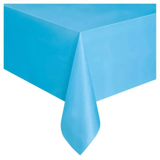 Alt view image 5 of 5 - (6 pack) Way To Celebrate Rectangular Plastic Table Cover, 54 in x 108 in, Light Blue, 1 Count