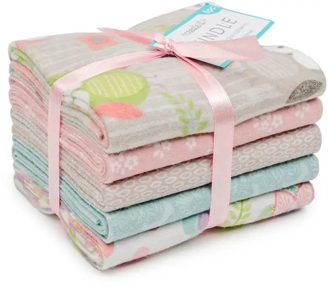 Main image of Create It 18"x21" Cotton Flannel Hootsie Precut Sewing & Craft Fabric Bundle, Multicolor 5 Piece