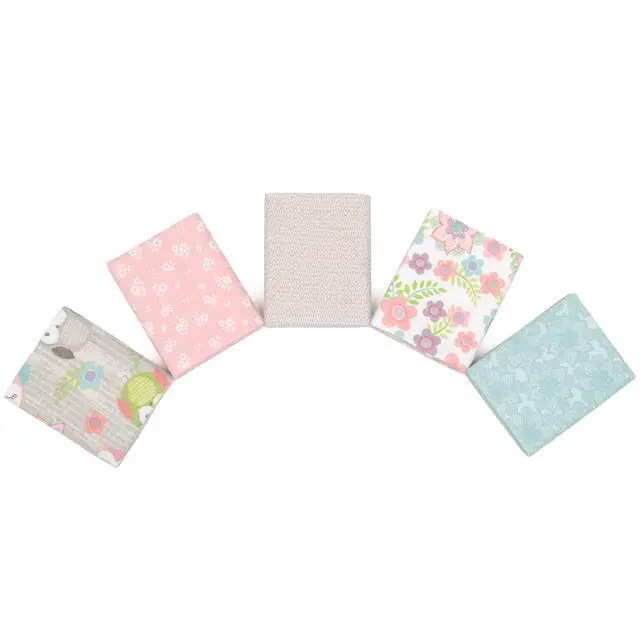 Alt view image 4 of 5 - Create It 18"x21" Cotton Flannel Hootsie Precut Sewing & Craft Fabric Bundle, Multicolor 5 Piece