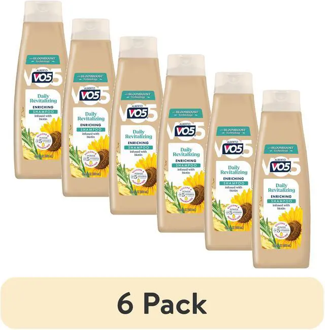 Main image of (6 pack) Alberto VO5 Daily Revitalizing Enriching Shampoo with Biotin, Vitamin-Enriched, Paraben Free Formula for Strong, Healthy Hair