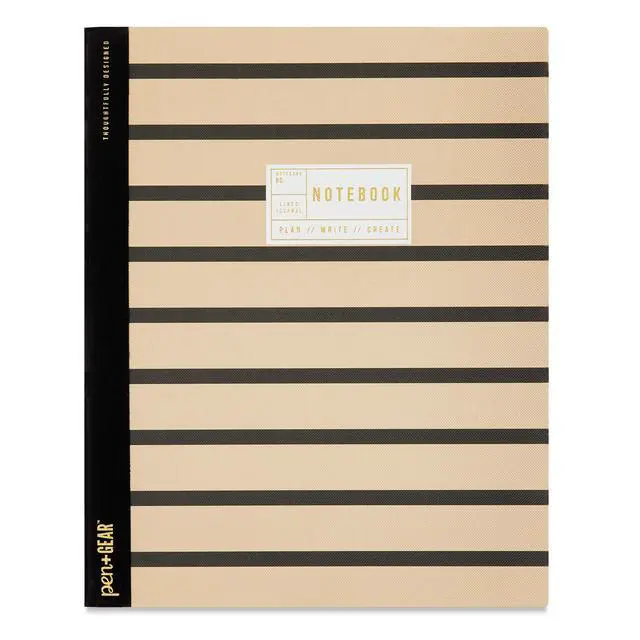 Alt view image 5 of 5 - Pen+Gear Textured Stripe Journal, 8" x 10", 160 Ruled Pages, Adult