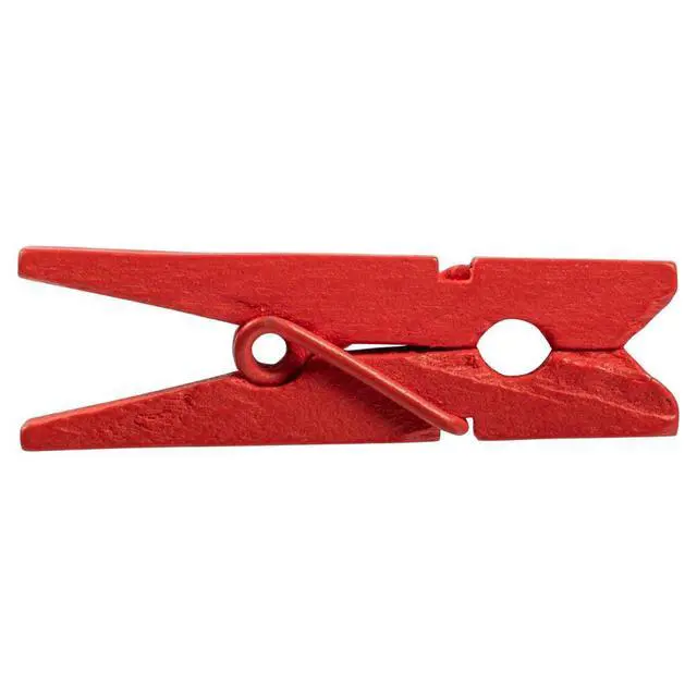 Alt view image 4 of 5 - JAM Paper Wood Clip Clothespins, Red, 1 3/8in, 20 per Pack