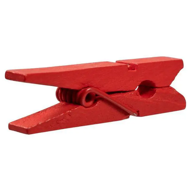 Alt view image 5 of 5 - JAM Paper Wood Clip Clothespins, Red, 1 3/8in, 20 per Pack