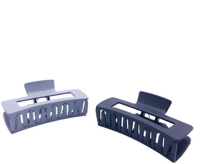 Alt view image 3 of 7 - Time and Tru Women's Hair Claw Clip 2-Pack, Black Grey