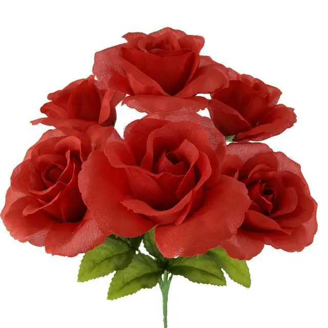 Alt view image 5 of 5 - (4 pack) Mainstays 14 in Artificial Flower Pick, Red Rose, Indoor Use