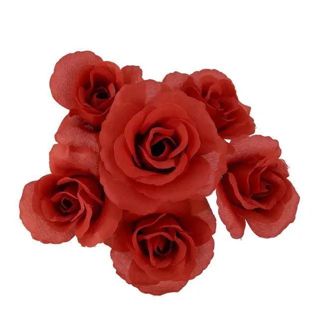 Alt view image 2 of 5 - (4 pack) Mainstays 14 in Artificial Flower Pick, Red Rose, Indoor Use