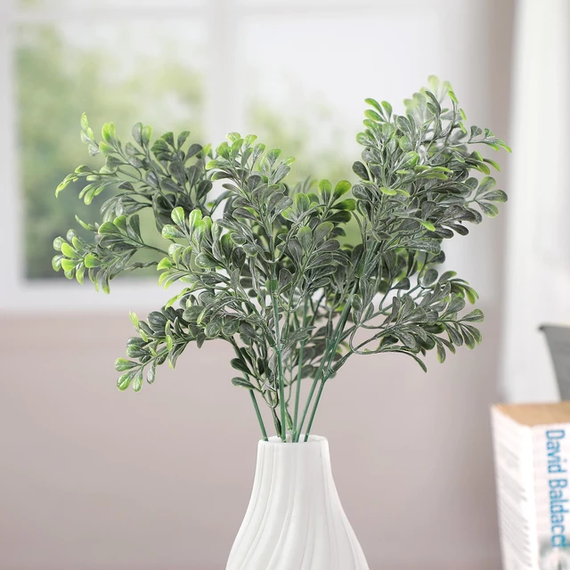 Alt view image 5 of 6 - (4 pack) Mainstays 14.2" Green Artificial Boxwood Leaf Pick