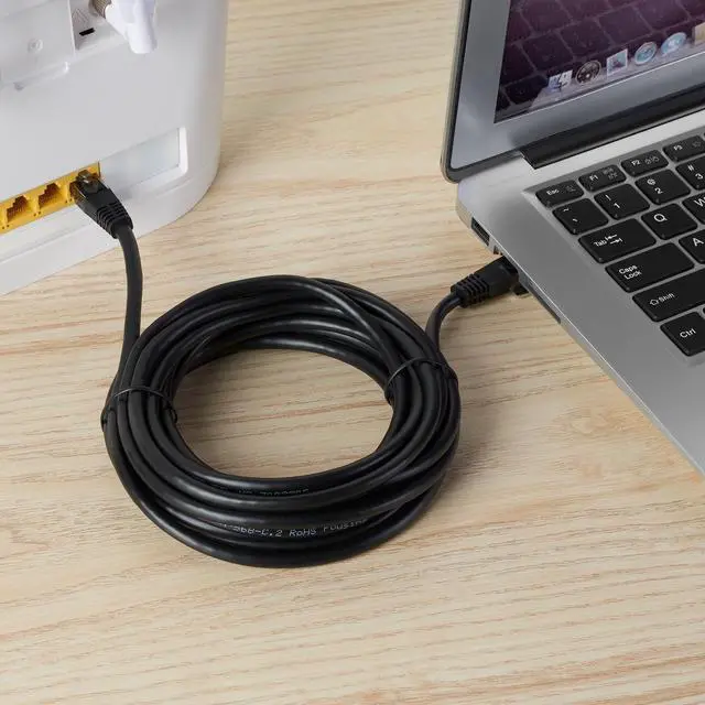 Alt view image 3 of 5 - onn. Cat6 Ethernet Patch Cable, RJ45 Network Internet Stranded Cord, 14', Black