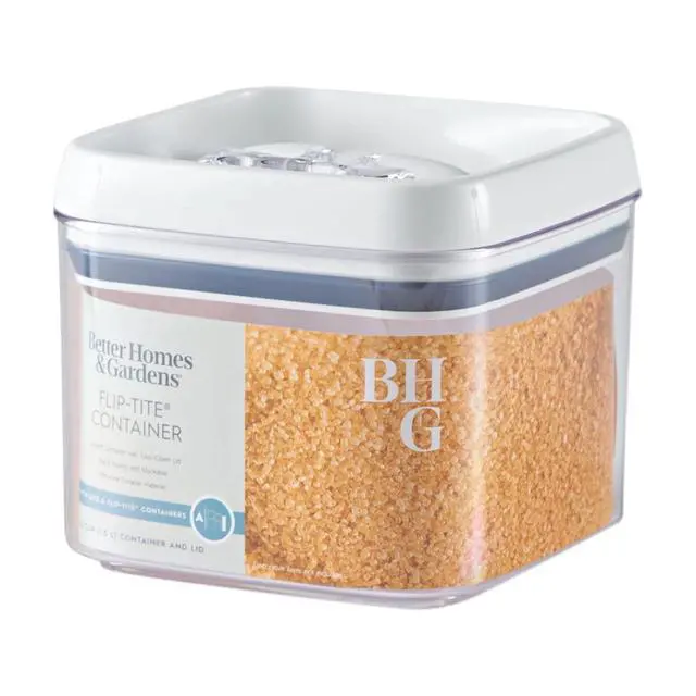 Alt view image 5 of 6 - Better Homes & Gardens Flip-Tite Square Food Storage Container, Clear, Easy-Open Lid, BPA-Free