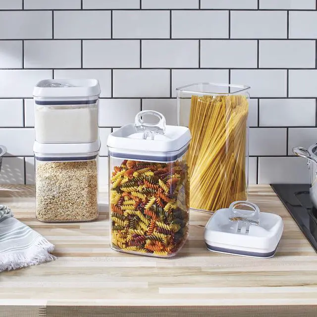 Alt view image 2 of 6 - Better Homes & Gardens Flip-Tite Square Food Storage Container, Clear, Easy-Open Lid, BPA-Free
