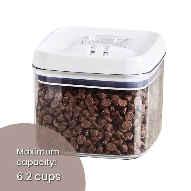 Alt view image 3 of 6 - Better Homes & Gardens Flip-Tite Square Food Storage Container, Clear, Easy-Open Lid, BPA-Free