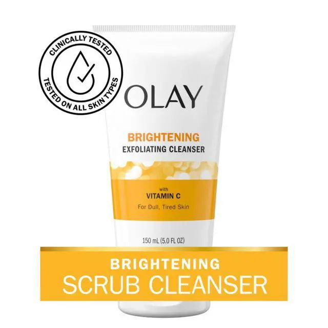 Main image of Olay Face Wash, Vitamin C Cleanser, Exfoliating Face Scrub, Hydrating Dull Skin 5.0fl oz