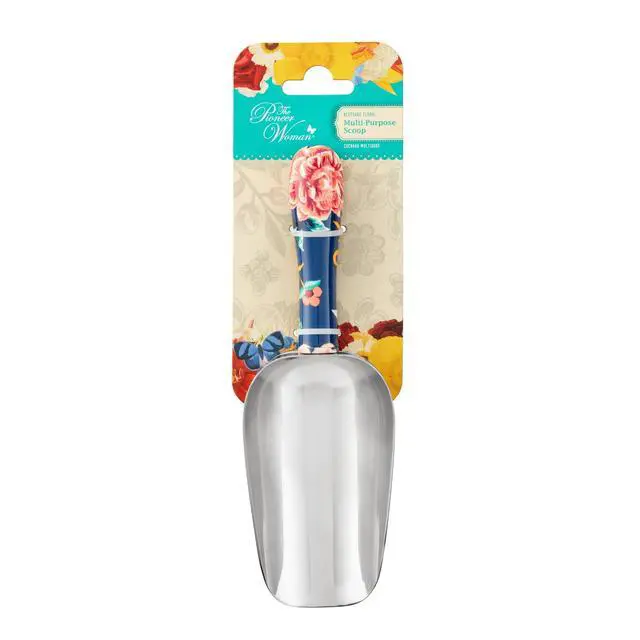 Alt view image 4 of 5 - The Pioneer Woman Keepsake Floral Stainless Steel Multi-Purpose Kitchen Scoop